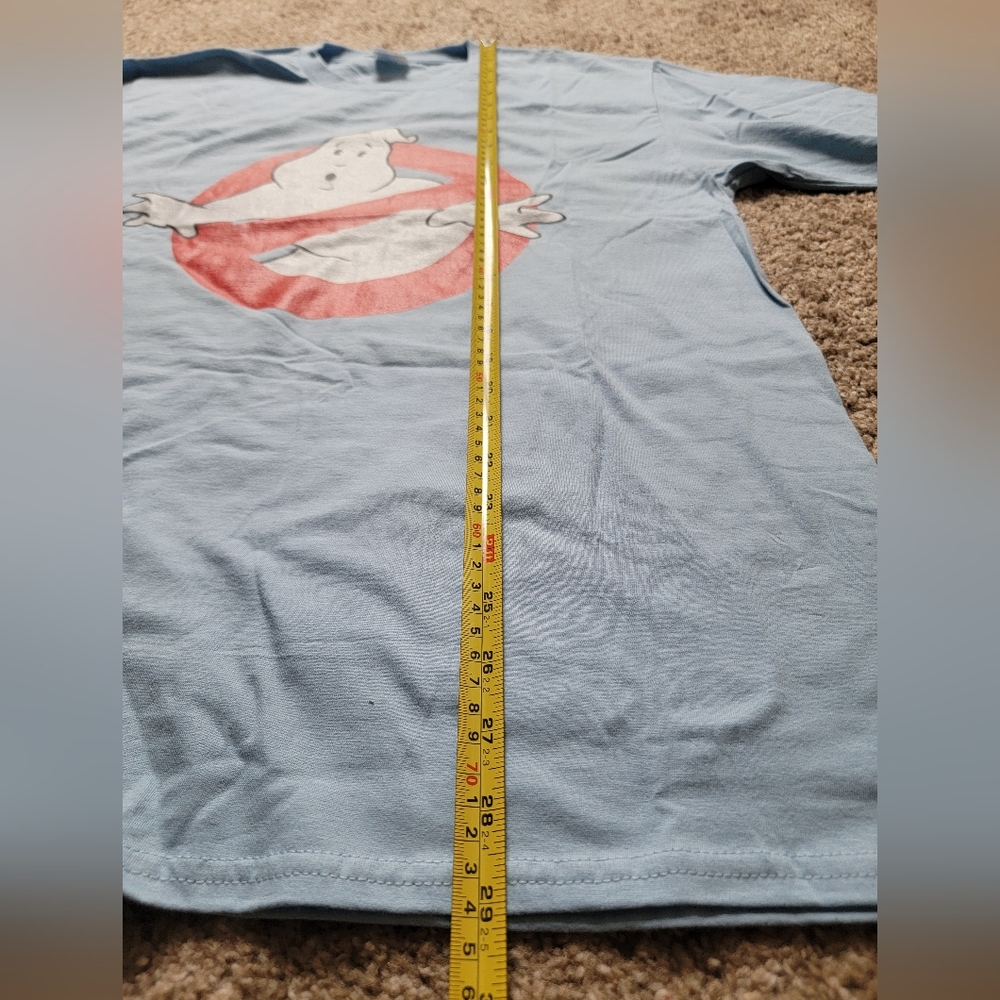 NWOT Ghostbusters Shirt Classic Logo Light Blue Short Sleeve Large - Picture 3 of 3